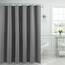 Barossa Design Langer Stoff-Duschvorhang mit Waffelmuster, 190 cm Höhe, Hotel, Luxus, Spa, 230 GSM, strapazierfähig, wasserabweisend, maschinenwaschbar, graues Piqué-Muster, 180 x 190 cm