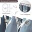 Gelbchu Ägäis Blauer Geometrischer Duschvorhang, Wasserdichtes Design und Polyester, Schnelltrocknend, Blauer Stoff Duschvorhänge Set für Badezimmer B 72 x H 72, Langlebig und Waschbar mit 12 Haken