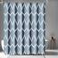 Gelbchu Aegean Blue Bath Shower Curtain W 72 x H 60, Waterproof Design and Polyester, Quick-Drying, Weighted Hem Extra Short Long Shower Curtains Set for Bathroom, Machine Washable with 12 Hooks