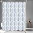 Gelbchu Duschvorhang, geometrisch, dunkelblau, wasserdichtes Design und Polyester, schnell trocknend, blauer Stoff Duschvorhänge Set für Badezimmer 72x72, langlebig und waschbar mit 12 Haken