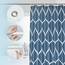 Gelbchu Duschvorhang Mondhellblau Stoff Wasserdicht Design und Polyester Schnell trocknend Beschwerter Saum für Badezimmer 183 x 183 cm (B x H) Maschinenwaschbar mit 12 Haken