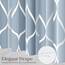 Gelbchu Hellblauer geometrischer Duschvorhang, wasserdichtes Design und Polyester, schnell trocknend, blauer Stoff Duschvorhänge Set für Badezimmer 72x72, langlebig und waschbar mit 12 Haken