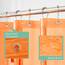 Mrs Awesome Transparenter orangefarbener Duschvorhang mit 3 Magneten, 182,9 x 182,9 cm, hochwertiger, flexibler stabiler Kunststoff-Duschvorhang für Badezimmer, leicht, wasserdicht, Orange transparent
