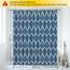 Gelbchu Duschvorhang Mondhellblau Stoff Wasserdicht Design und Polyester Schnell trocknend Beschwerter Saum für Badezimmer 183 x 183 cm (B x H) Maschinenwaschbar mit 12 Haken