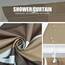 Gelbchu Brauner geometrischer Duschvorhang, wasserdichtes Design und Polyester, schnell trocknend, brauner Stoff Duschvorhänge Set für Badezimmer B 72 x H 72, langlebig und waschbar mit 12 Haken