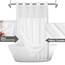 River Dream Extra Langer Duschvorhang ohne Haken, strukturiert, mit einrastbarem PEVA-Auskleidung, 180,3 x 218,4 cm, Stoffvorhang und wasserdichtem Futter, Weiß.