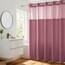 River Dream Duschvorhang, Waffelgewebe, mit einrastendem Einsatz, 71 x 74 cm, Hotelqualität, Spa wie Badvorhang, Blasses Mauve