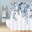 Gibelle Marineblau Eukalyptus Duschvorhang Aquarell Pflanze Blätter Blumen Bad Duschvorhang Set mit Haken 182,9 x 182,9 cm