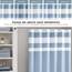 Madison Park Duschvorhang, Waffelgewebe, Stoff-Duschvorhang mit 3M Scotchgard-Feuchtigkeitsmanagement, Premium-Spa-Qualität, Moderne Duschvorhänge für Badezimmer, hoch 183,9 x 213,4 cm, Blau