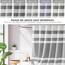 Madison Park Duschvorhang, Waffelgewebe, gestreift, Stoff-Duschvorhänge für Badezimmer, mit 3M-Scotchgard-Feuchtigkeitsmanagement, Premium-Spa-Qualität, moderner Standard, 183 x 183 cm, Grau