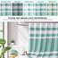 Madison Park Duschvorhang, Waffelgewebe, Stoff-Duschvorhang mit 3M Scotchgard-Feuchtigkeitsmanagement, Premium-Spa-Qualität, Moderne Duschvorhänge für Badezimmer, hoch 183,9 x 213,4 cm, Aqua