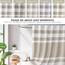 Madison Park Spa Waffel-Duschvorhang, Stoff mit 3M Scotchgard Feuchtigkeitsmanagement, Moderne Heimdekoration, Standard 182,9 x 182,9 cm, Taupe