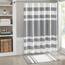 Madison Park Duschvorhang, Waffelgewebe, gestreift, Stoff-Duschvorhänge für Badezimmer, mit 3M-Scotchgard-Feuchtigkeitsmanagement, Premium-Spa-Qualität, moderner Standard, 183 x 183 cm, Grau