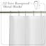 KGORGE Weißer Leinen-Duschvorhang, halbtransparent, leicht, Knopfloch, halbsichtbar, schnell trocknend, Duschvorhänge für Badezimmer, Badewanne, Dekoration, Weiß, 183 x 229 cm lang, Haken im