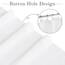 KGORGE Weißer Leinen-Duschvorhang, halbtransparent, leicht, Knopfloch, halbsichtbar, schnell trocknend, Duschvorhänge für Badezimmer, Badewanne, Dekoration, Weiß, 183 x 229 cm lang, Haken im