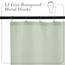 KGORGE Leinen-Duschvorhang, halbtransparent, leicht, Knopfloch, halbsichtbar, schnell trocknend, Duschvorhänge für Badezimmer, Badewanne, Dekoration, graugrün, 183 x 229 cm lang, Haken im Lieferumfang