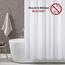 ANSIO 2er-Pack Duschvorhang - 180 x 200 cm (71 x 71 Zoll) - Massiv Weiß, Badewanne Vorhang, Antischimmel & Waschbar Shower Curtain mit 12 Duschvorhängeringen | 100% Polyester