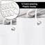 ANSIO 2er-Pack Duschvorhang - 180 x 200 cm (71 x 71 Zoll) - Massiv Weiß, Badewanne Vorhang, Antischimmel & Waschbar Shower Curtain mit 12 Duschvorhängeringen | 100% Polyester