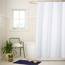 ANSIO 2er-Pack Duschvorhang - 180 x 200 cm (71 x 71 Zoll) - Massiv Weiß, Badewanne Vorhang, Antischimmel & Waschbar Shower Curtain mit 12 Duschvorhängeringen | 100% Polyester