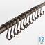 iDesign Duschvorhanghaken aus Metall, The Axis Collection, 12 Stück, Bronze
