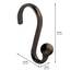 iDesign Duschvorhanghaken aus Metall, The Axis Collection, 12 Stück, Bronze