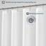 N&Y Home Extra Langer Duschvorhang, Stoff, 137,2 x 213,4 cm, Hotelqualität, waschbar, wasserabweisend, weiße Badezimmervorhänge mit Ösen, 137,2 x 213,4 cm