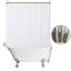 N&Y Home Duschvorhang mit Krallenfuß, wasserdicht, 457,2 x 177,8 cm, 36 Haken inklusive, atmungsaktiver Stoff, maschinenwaschbar, weiß, 180 x 70 cm