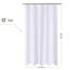 N&Y Home Extra Langer Duschvorhang, Stoff, 137,2 x 213,4 cm, Hotelqualität, waschbar, wasserabweisend, weiße Badezimmervorhänge mit Ösen, 137,2 x 213,4 cm