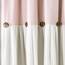 Lush Decor Duschvorhang mit Leinenknöpfen, Baumwollmischung, Blush & White, 72" W x 72" L (Pack of 1)
