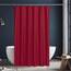 N&Y Home Stoff-Duschvorhang oder Einsatz mit Magneten – Hotelqualität roter Duschvorhang für Badezimmer, maschinenwaschbar, wasserabweisend – rot, 183 x 183 cm