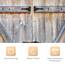 Riyidecor Rustikaler kleiner Stall Scheunentor Duschvorhang 39 B x 72 H Bauernhaus Holz Vintage Holzplanke Land alte Garage Scheune Holz Wohnmobil Dekor Stoff Polyester wasserdicht 7 Stück