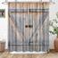 Riyidecor Rustikaler Duschvorhang, Scheunentür, 152 x 183 cm, Bauernhaus, Holzscheune, Vintage-Retro-Dekor, Stoff, Polyester, wasserdicht, 12 Stück Kunststoffhaken WW-YMDV