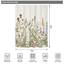 Riyidecor Duschvorhang aus Stoff mit Wildblumen-Motiv, 137 x 200 cm, für Badezimmer, Dekoration, grüne Blätter, botanisches dekoratives Bad-Set, Pflanzenkräuter, Badezimmerzubehör, Polyester,