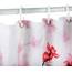 LIVILAN Duschvorhang mit Blumenmuster, 183 x 213 cm, Kirschblütenmuster, 12 Haken, wasserabweisend, Rosa und Weiß, japanischer Stil