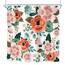 Riyidecor Duschvorhang-Set, extra lang, Blumenmuster, 183 x 200 cm, Blume, Frühlingssaison, grüne Blätter, Orange, Frauen, Badezimmer-Dekor, Stoff, Polyester, wasserdicht, mit 12 Stück