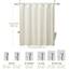 Siiluminisoy Beige Boho Gewebter Stoff Duschvorhang, 72 x 72 Zoll, getuftete Blätter, strukturiert, gestreift, modern, Bauernhaus, minimalistischer Stoffvorhang für Badezimmer