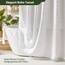 Siiluminisoy Extra lange Duschvorhänge 183 x 213 cm (72 x 84 Zoll) Getuftet Chevron Weiß Duschvorhänge Stoff für Badezimmer Modern Shabby Chic Wasserdicht Stoff Duschvorhang