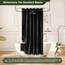 Siiluminisoy Stall Boho Duschvorhang, schwarze Quaste, gewebter Stoff, Duschvorhang, 54 x 72 cm, modern, Bauernhaus, strukturiert, getuftet, Chevron, gestreift, minimalistisch, Badezimmer-Duschvorhang
