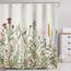 Riyidecor 183 x 213 cm (B x H), extra langer Duschvorhang für Badezimmer, Dekoration, Wildblumen, Blumen, Vintage, botanisches Zubehör, Kräuter, Pflanzen, Badezimmer-Set, Fenster, Stoff, Polyester,
