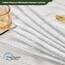 Siiluminisoy Extra langer weißer Boho-Duschvorhang mit Quaste, gewebter Stoff, 228,6 cm, getufteter Chevron-Streifen, 183 x 228,6 cm, modern, schick, strukturiert, minimalistisch