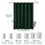 Siiluminisoy Extra langer dunkelgrüner Boho-Duschvorhang, gewebt, niedlich, 213 x 213 cm, getuftet, Chevron, strukturiert, gestreift, modern, Bauernhaus, minimalistischer Stoff, Duschvorhang für