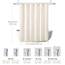 Siiluminisoy Extra Langer Boho-Duschvorhang, gewebter Stoff, 213,4 cm, cremefarben, 183,4 x 213,4 cm, getuftet, Chevron, gestreift, modern, schick, strukturiert, minimalistisch