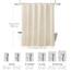 Siiluminisoy Beige Duschvorhang Stoff Boho 180 x 200 Moderner Duschvorhang für das Badezimmer