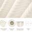 Siiluminisoy Extra Langer Boho-Duschvorhang, gewebter Stoff, 213,4 cm, cremefarben, 183,4 x 213,4 cm, getuftet, Chevron, gestreift, modern, schick, strukturiert, minimalistisch