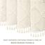 Siiluminisoy Cremefarbener Boho-Duschvorhang aus gewebtem Stoff, getuftet, Chevron, strukturiert, gestreift, modern, Bauernhaus, minimalistischer Stoffvorhang für Badezimmer, 183 x 183 cm