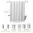 Siiluminisoy Extra langer weißer Boho-Duschvorhang, gewebter Stoff, niedlich, 213,3 cm, getuftete Blätter, strukturiert, gestreift, modern, Bauernhaus, minimalistisches Tuch für Badezimmer