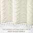 Siiluminisoy Extra Langer Boho-Duschvorhang, gewebter Stoff, 213,4 cm, cremefarben, 183,4 x 213,4 cm, getuftet, Chevron, gestreift, modern, schick, strukturiert, minimalistisch