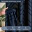 Siiluminisoy Extra Langer Boho-Duschvorhang, gewebt, gewebt, getuftet, Chevron, gestreift, 183 x 190 cm, modern, schick, strukturiert, minimalistisch, Badezimmertuch