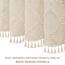 Kleiner Stall Boho Duschvorhang Creme/Beige Quaste Gewebter Stoff Duschvorhang 91,4 x 183,9 cm Halbe Größe Getuftet Chevron Streifen Strukturiert Modern Bauernhaus Minimalistischer Stoff Duschvorhang
