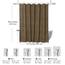 Siiluminisoy Extra langer Boho-Duschvorhang, gewebter Stoff, 213,4 cm, Khaki, 183,4 x 213,4 cm, getuftet, Chevron, gestreift, modern, schick, strukturiert, minimalistisch, Badezimmer-Duschvorhang